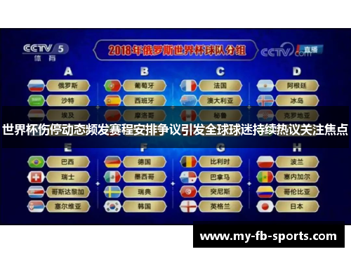 世界杯伤停动态频发赛程安排争议引发全球球迷持续热议关注焦点